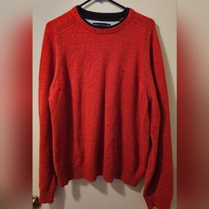 Tommy Hilfiger Men's Pullover Red Sweater Size L